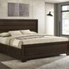 Kauffman Wood Eastern King Storage Panel Bed Dark Cocoa