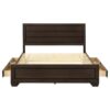 Kauffman Wood Eastern King Storage Panel Bed Dark Cocoa