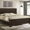 Kauffman Wood Eastern King Panel Bed Dark Cocoa