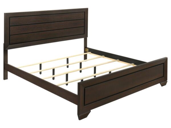 Kauffman Wood Eastern King Panel Bed Dark Cocoa