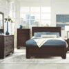 Kauffman Wood Eastern King Panel Bed Dark Cocoa