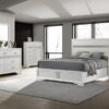Miranda 54-inch Upholstered Full Panel Bed White