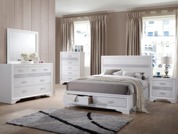 Miranda 5-piece Eastern King Bedroom Set White