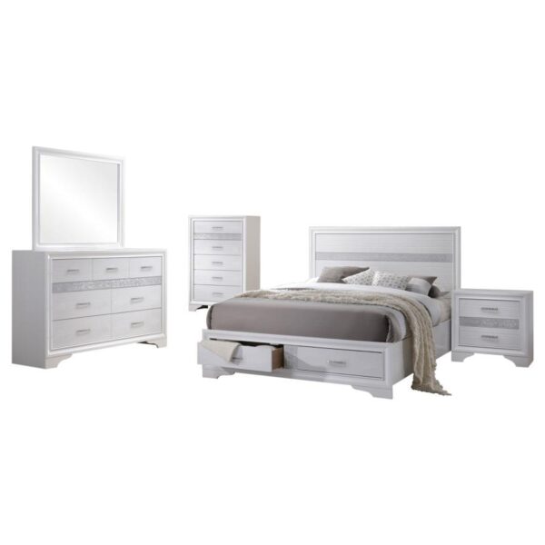 Miranda 5-piece Eastern King Bedroom Set White