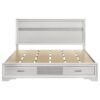 Miranda 51-inch Wood Eastern King Storage Panel Bed White