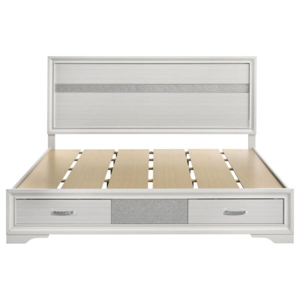 Miranda 51-inch Wood Eastern King Storage Panel Bed White