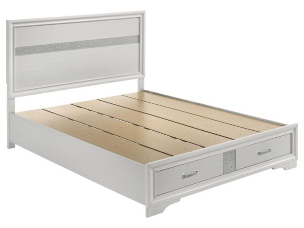 Miranda 51-inch Wood Queen Storage Panel Bed White