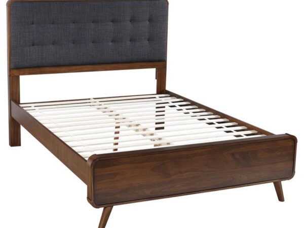 Robyn Wood Full Platform Bed Dark Walnut