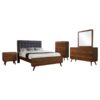 Robyn 5-piece Eastern King Bedroom Set Dark Walnut