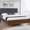 Robyn Wood Eastern King Platform Bed Dark Walnut
