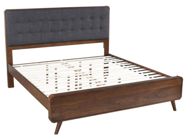 Robyn Wood Eastern King Platform Bed Dark Walnut