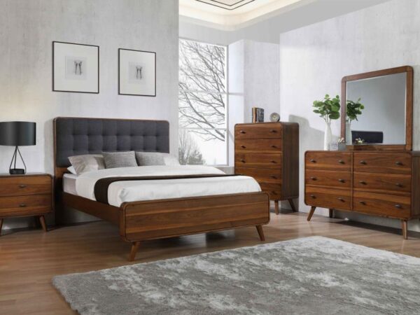 Robyn 5-piece Queen Bedroom Set Dark Walnut