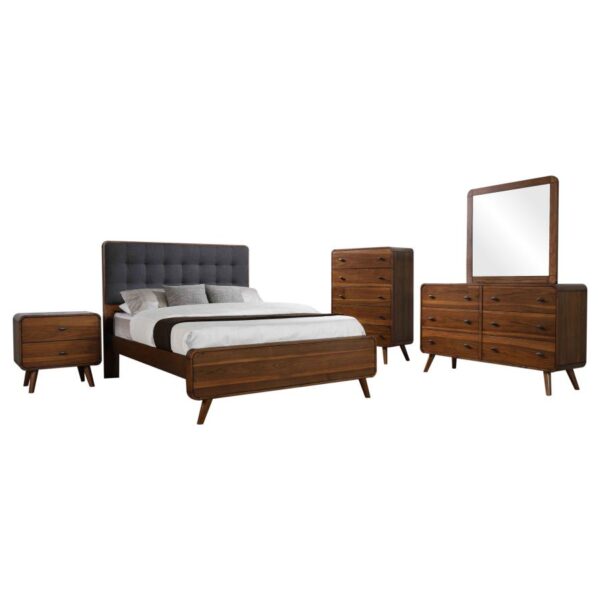Robyn 5-piece Queen Bedroom Set Dark Walnut