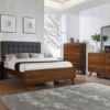 Robyn Wood Queen Platform Bed Dark Walnut