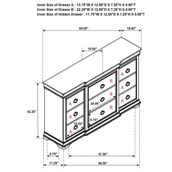 Garland 5-piece Queen Bedroom Set Brown Cherry