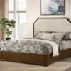 Garland 58-inch Queen Panel Bed Cream and Brown Cherry