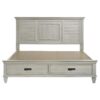 Franco Wood Eastern King Storage Panel Bed Distressed White