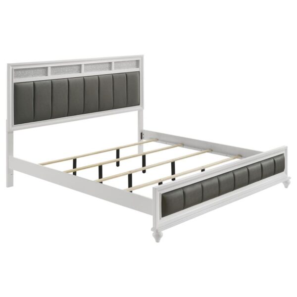 Barzini Wood Eastern King Panel Bed White