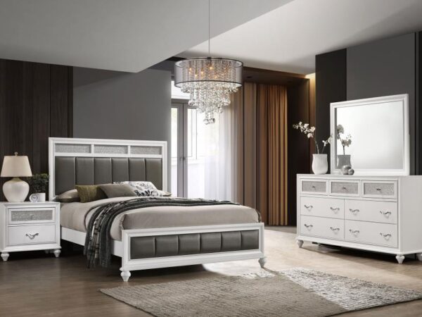 Barzini 4-piece Queen Bedroom Set White