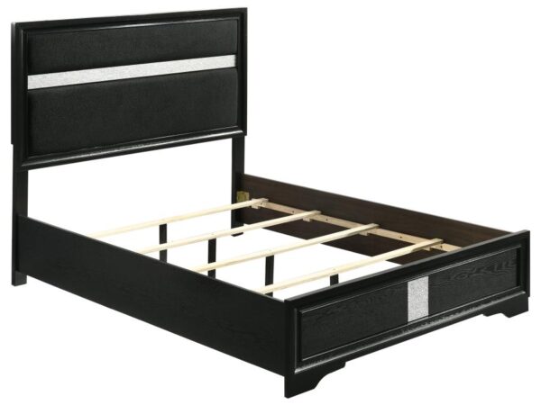 Miranda 54-inch Upholstered Full Panel Bed Black