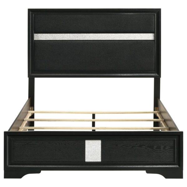 Miranda 54-inch Upholstered Full Panel Bed Black