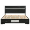 Miranda 51-inch Wood Eastern King Storage Panel Bed Black