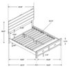 Brantford Wood Queen Storage Panel Bed Barrel Oak