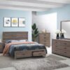 Brantford Wood Queen Storage Panel Bed Barrel Oak