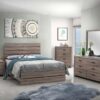 Brantford Wood Queen Panel Bed Barrel Oak