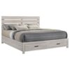 Brantford Wood Eastern King Storage Panel Bed Coastal White