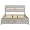 Brantford Wood Eastern King Storage Panel Bed Coastal White
