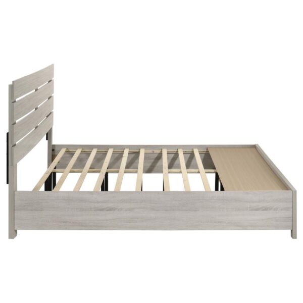 Brantford Wood Eastern King Storage Panel Bed Coastal White