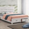 Brantford Wood Queen Storage Panel Bed Coastal White
