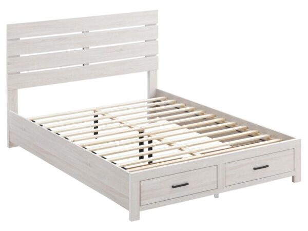 Brantford Wood Queen Storage Panel Bed Coastal White