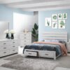Brantford Wood Queen Storage Panel Bed Coastal White