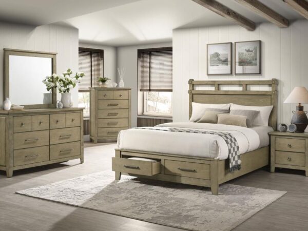 Hazlewood 5-piece Eastern King Bedroom Set Vineyard Oak