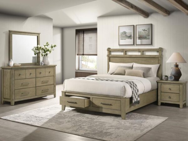 Hazlewood 4-piece Queen Bedroom Set Vineyard Oak