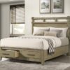 Hazlewood 59-inch Queen Panel Storage Bed Vineyard Oak