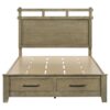 Hazlewood 59-inch Queen Panel Storage Bed Vineyard Oak