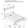 Hazlewood 59-inch Queen Panel Storage Bed Vineyard Oak
