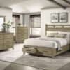 Hazlewood 59-inch Queen Panel Storage Bed Vineyard Oak