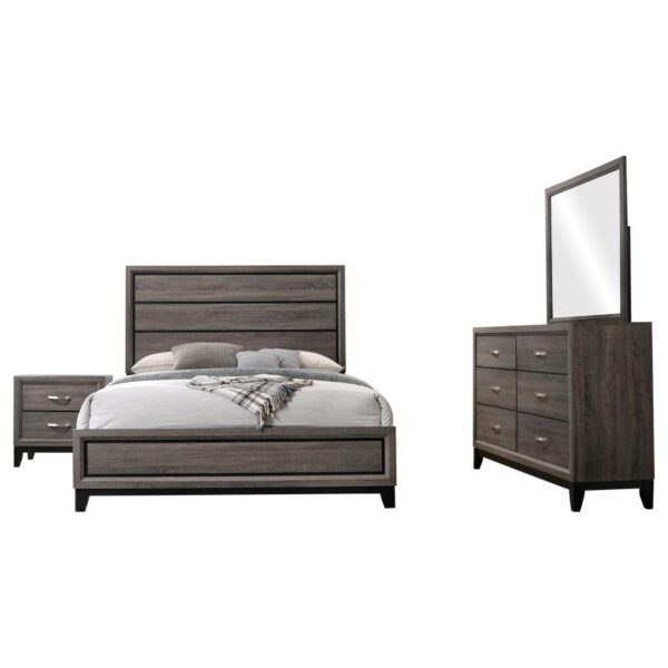 Watson Four-piece Queen Bedroom Set Grey Oak
