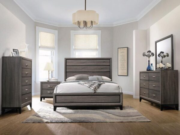 Watson Five-piece Queen Bedroom Set Grey Oak