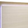 Hyland Wood Queen LED Panel Bed Natural and White