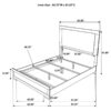 Hyland Wood Queen LED Panel Bed Natural and White