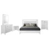 Cassia 5-piece Eastern King LED Bedroom Set White High Gloss