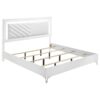 Cassia Eastern King LED Panel Bed White High Gloss