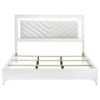 Cassia Eastern King LED Panel Bed White High Gloss