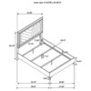 Cassia Queen LED Panel Bed White High Gloss