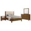 Adderley 4-piece Eastern King Bedroom Set Warm Brown